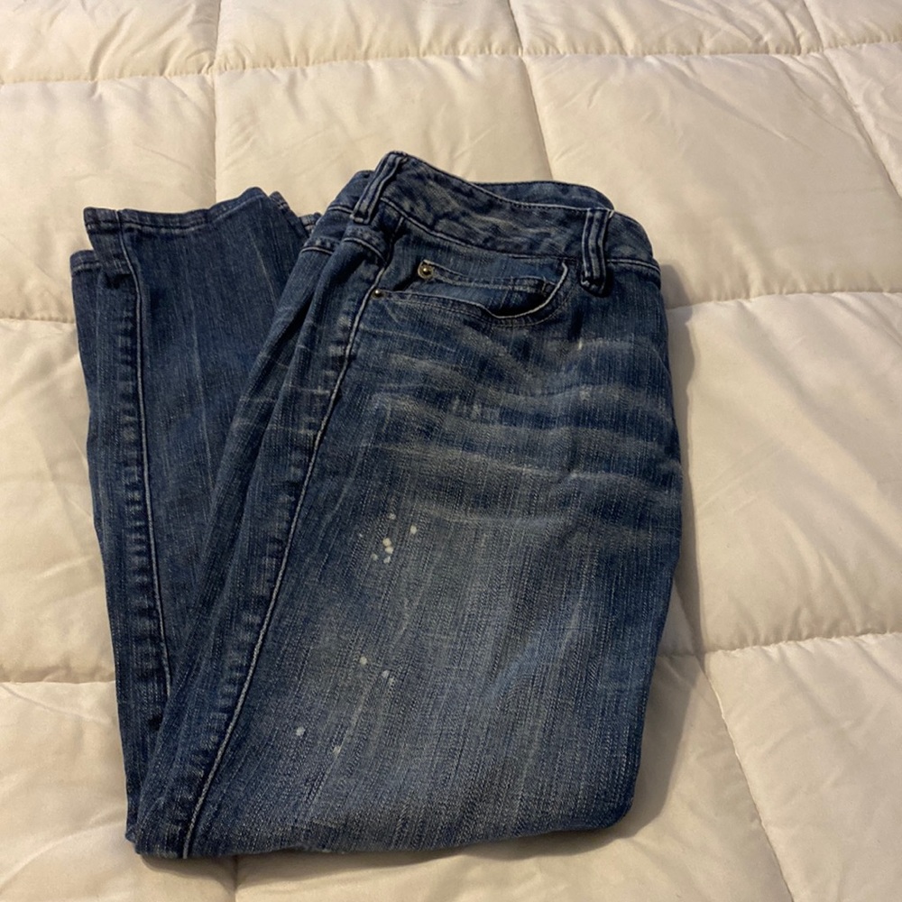 Express size 2 distressed crop jeans